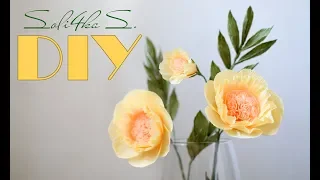 DIY soli4ka_s Красиві квіти з гофропаперу/ цветЬІ с гофробумаги/ crape paper flowers