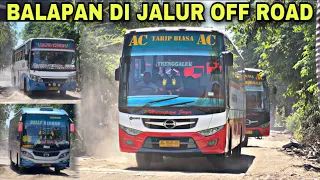 Rapet Gila 😱 Balapan Di Jalur Off Road ❗️ Bus Lewat Jalan Tanah Terminal Purabaya Bungurasih ❗️