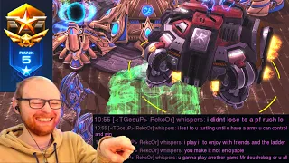 Top 5 Grandmaster Protoss Gets REALLY Salty vs Planetary Rush