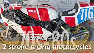 70s & 80s 2-stroke racing motorcycles. Smoke, sound and endless fun.