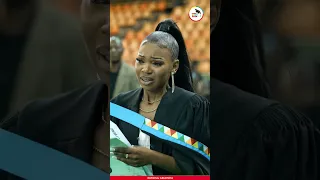 In a moment of overwhelming joy, she sheds tears of disbelief and gratitude. #UKZNGrad2024