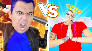 GOOD GIRL VS BAD BOY IN SCHOOL | 8 CRAZY STUDENT MOMENTS & FUNNY SITUATION BY CRAFTY HACKS