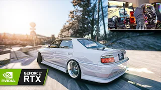 Toyota Chaser Snow Drifting l Assetto Corsa | 4k 60fps (Fanatec - Steering Wheel Gameplay)