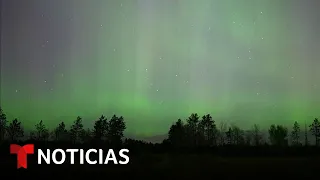 La tormenta magnética de alta intensidad genera hermosas auroras boreales | Noticias Telemundo