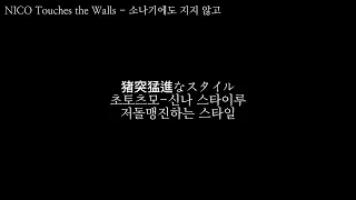 NICO Touches the Walls (니코 더치 더 월) - ニワカ雨ニモ負ケズ(소나기에도 지지 않고) 발음, 한글가사 자막 [ 나루토 질풍전 13기 op ]