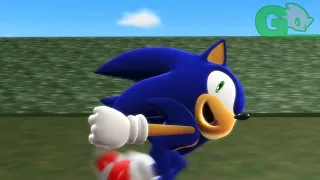 Modern Sonic V.S  Movie Sonic   The Race Animation