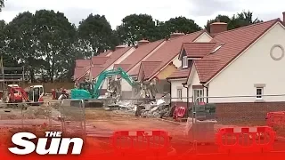Disgruntled builder demolishes street over "unpaid wages"