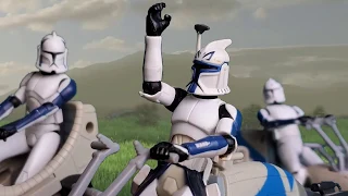 Star Wars Clone Wars Captain Rex Gets Shot HD (Stopmotion)