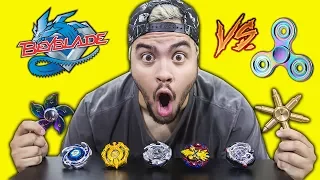 FIDGET SPINNER vs BEYBLADE (QUEM VENCEU?)