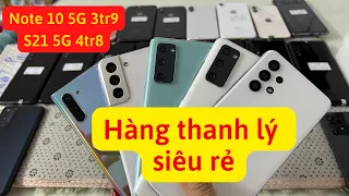 26/11/22 Thanh lý cực rẻ Samsung S21 5G 4tr8 Note 105G 3tr9 A90 5G S105G Oppo Xiaomi vivo giá rẻ