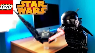 LEGO Star Wars 7 TFA Kylo Ren's Command Shuttle PLAY FEATURE Review + Speed Build (75104)