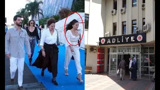 Akın Akınözü and Ebru Şahin are captured leaving the courthouse!