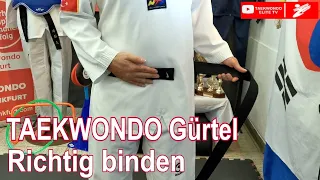 Taekwondo Gürtel Richtig binden