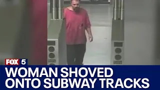 NYC crime: Woman shoved onto subway tracks in unprovoked attack