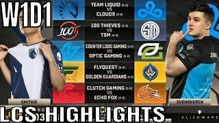 LCS Highlights ALL GAMES Week 1 Day 1 Spring 2019  League of Legends NALCS