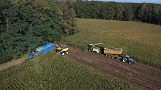 corn silage with 2 choppers
