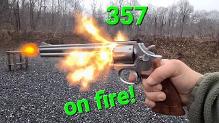 357 magnum on fire on every shot! why?