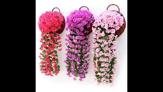 Violet Artificial Flower | Party Valentine's Day Wedding Wall Hanging Basket Flower | Shorts