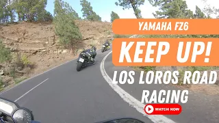 Tenerife bikers | Yamaha FZ6 following R1 and S1000RR | Los Loros Road Racing
