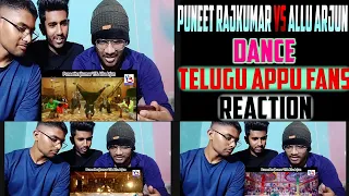 Puneetrajkumar vs Allu Arjun dance telugu appu fans reaction | Yuva power screen | puneetraj kumar