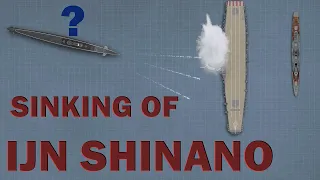 Sinking of the Shinano by the USS Archerfish Submarine 1944 Animated