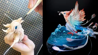 How To Make Mythical Creature Bird/Polymer Clay/Epoxy