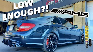 C63 AMG Gets Coilovers! - TURBO G35 NEARLY CRASHED!!