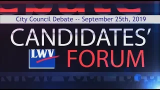 LWV Candidate Forum - September 25th, 2019