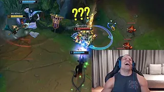 Tyler1 Bursts into Laughter at Midbeast Misplay..