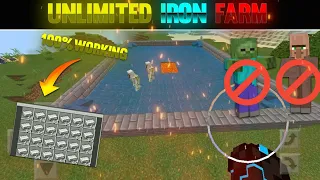 how to make unlimited iron farm||super easy no zombie no villagers||100%working in Minecraft
