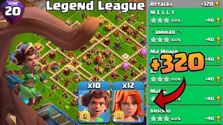 Th16 Legend League Attacks Strategy! +320 May Season Day 20 : Clash Of Clans
