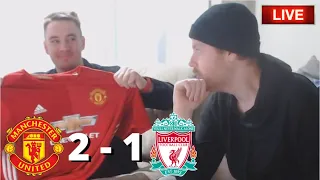 MANCHESTER UNITED 2 - 1 LIVERPOOL (LIVE REACTION) "LIVERPOOL NIGHTMARE"