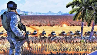 6,000,000 Imperial Roman Army Attacking U.S Forces occupying the Oasis - UEBS 2 BATTLE SIMULATOR 2