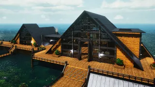 ARK: Survival Ascended | Big A-Frame Ocean Base | Build Tutorial