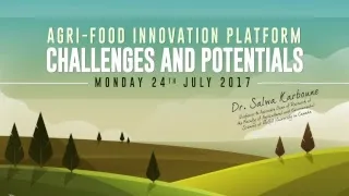 UM6P - Seminar on "Agri-Food Innovation Platform-Challenges and Potentials"