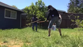 short spear and shield vs spear fighting