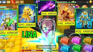 FINALLY Lina give me all crazy value items!! RARE ARMOR in Skyblock BlockmanGo