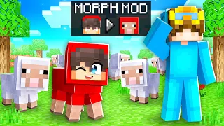 Using MORPH MOD To Cheat In Minecraft Hide and Seek!