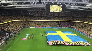 Sweden Anthem on friends Arena on Sweden vs Norway 1-2 5/6/22