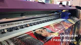 KINGJET Printer KJ-320P large format printer with 8 pcs konica 1024i heads high printing speed video