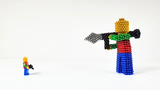 Lego VS Magnetic balls (Stop motion)