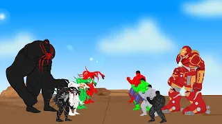 Evolution of Team Black VENOM 2 vs Evolution of Team HULK [HD]