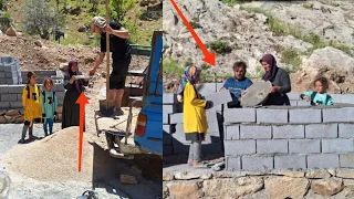 The builder of the house of dreams: mother whoWith  Help Cameraman ,work master builds wonderf house