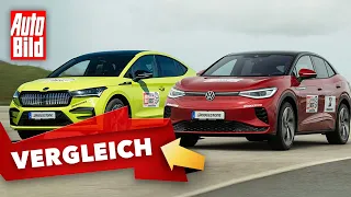 Skoda Enyaq Coupé RS vs. VW ID.5 GTX | SUV-Duell: Konzern-Zwillinge im Vergleich | mit Moritz Doka