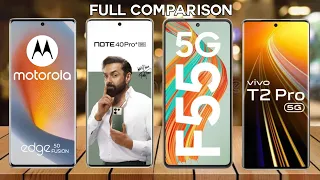 Moto Edge 50 Fusion Vs Infinix Note 40 Pro Plus Vs Samsung Galaxy F55 Vs Vivo T2 Pro