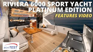 Riviera 6000 Sport Yacht Platinum Edition (2022) - Features Review by BoatTEST