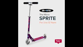 The Micro Sprite: a two-wheeled scooter for 5- 12 year olds