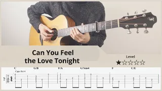 【TAB】Can You Feel the Love Tonight - The Lion King - Elton John - FingerStyle Guitar ソロギター【タブ】