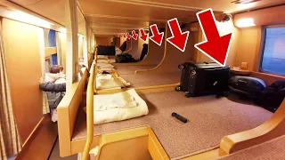 The Cheapest Seat on the Only Overnight Sleeper Train in Japan😴💺 Osaka→Tokyo｜Sunrise Seto 🇯🇵