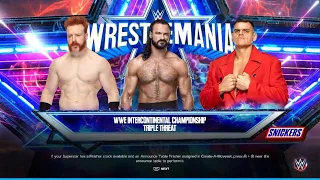 Wrestlemania 39 Simulation Match Gunther v Sheamus v Drew McIntyre